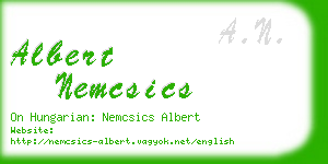 albert nemcsics business card